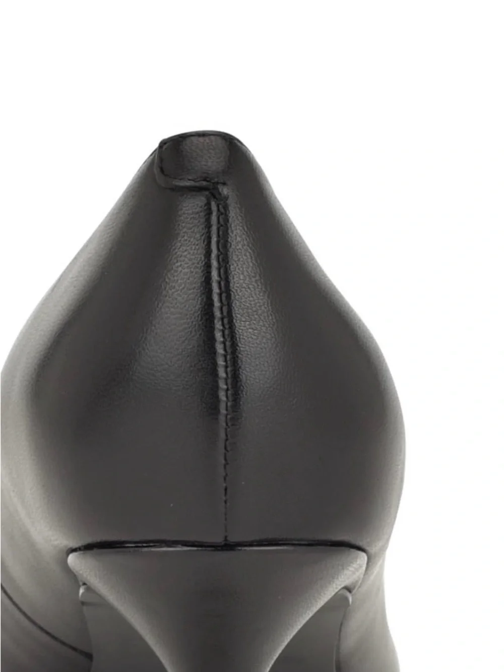 Nine West Black Pointed-Toe Pump with Metallic Accent Heel